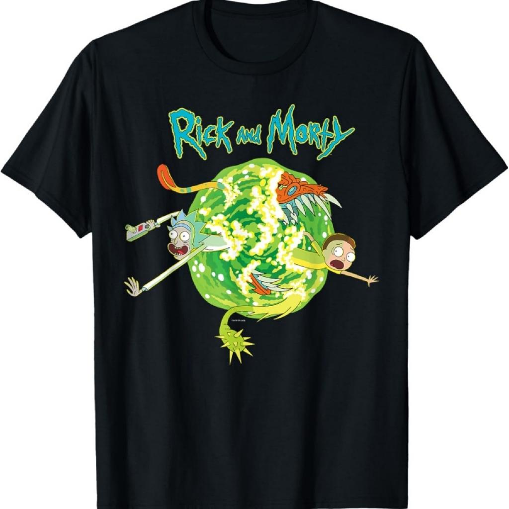 T-shirt Moda Cartone Animato Adulto Portale Rick e Morty