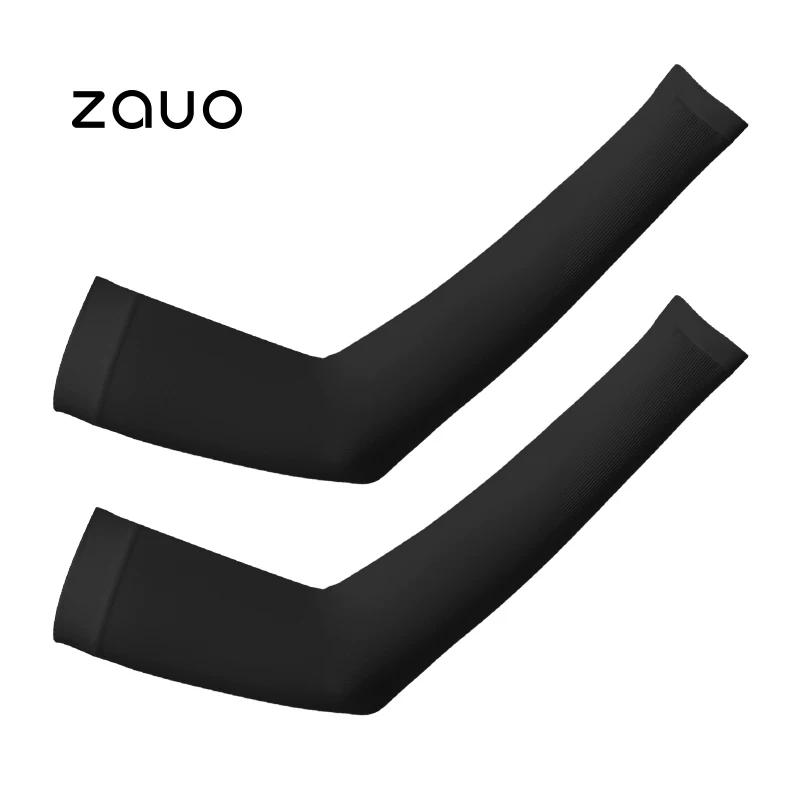 Zauo Ice Silk Fingerless Sun Protection Sleeves