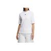 Adidas Mock Neck Half Sleeve Golf Polo Shirt Women Tops White IS4786