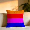 LGBT Rainbow Flag Pillow Case Square DoubleSided Sofa Cushion Cover Bedroom Bedside Pillow