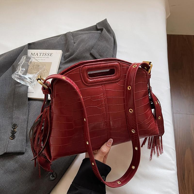 Fashion Commute Handbag Black Crocodile Leather Shoulder Bag Lady Designer Evening Clutch Bag Solid Color Pu Leather Sac A Main