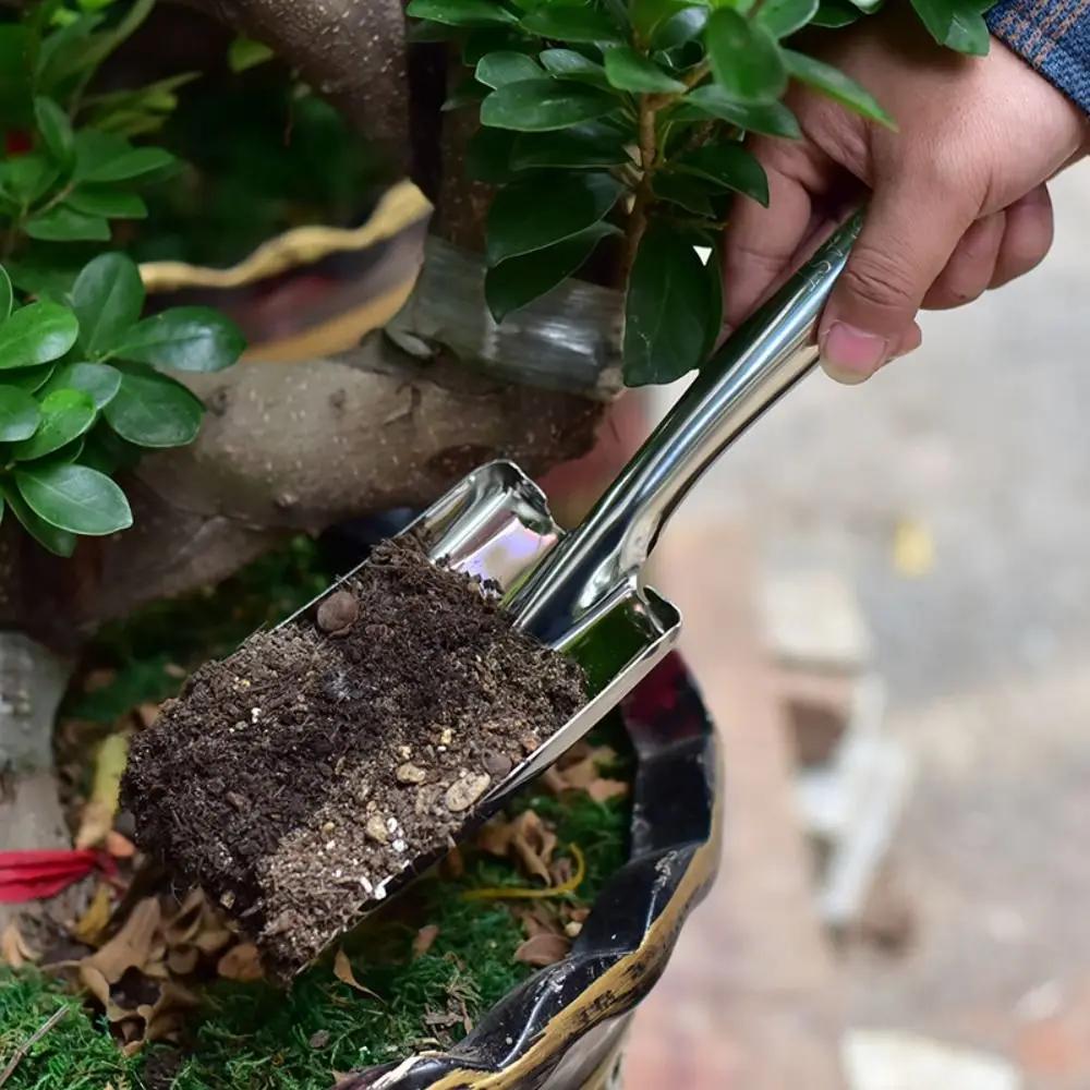Multifunctional Ergonomic Garden Shovel Stainless Steel Universal Anti-corrosion Planting Shovel for Yard Household Supplies