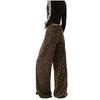 Unisex Camouflage Leopard Print Elastic Waist Wide-Leg Pants - Comfortable, Slimming, and Versatile Casual Wear