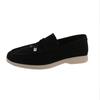 Scarpe basse sportive da donna, nuove tendenze primavera autunno, mocassini in pelle scamosciata con plateau, scarpe casual da passeggio antiscivolo da donna