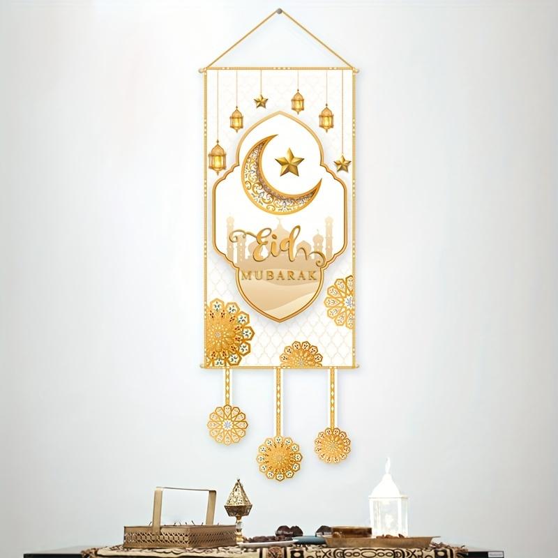 Eid Mubarak Decoration Hanging Flag Eid Mubarak Decor 2026 for Home Islamic Muslim Party Decor Ramadan Kareem Eid Al-Fitr Gift