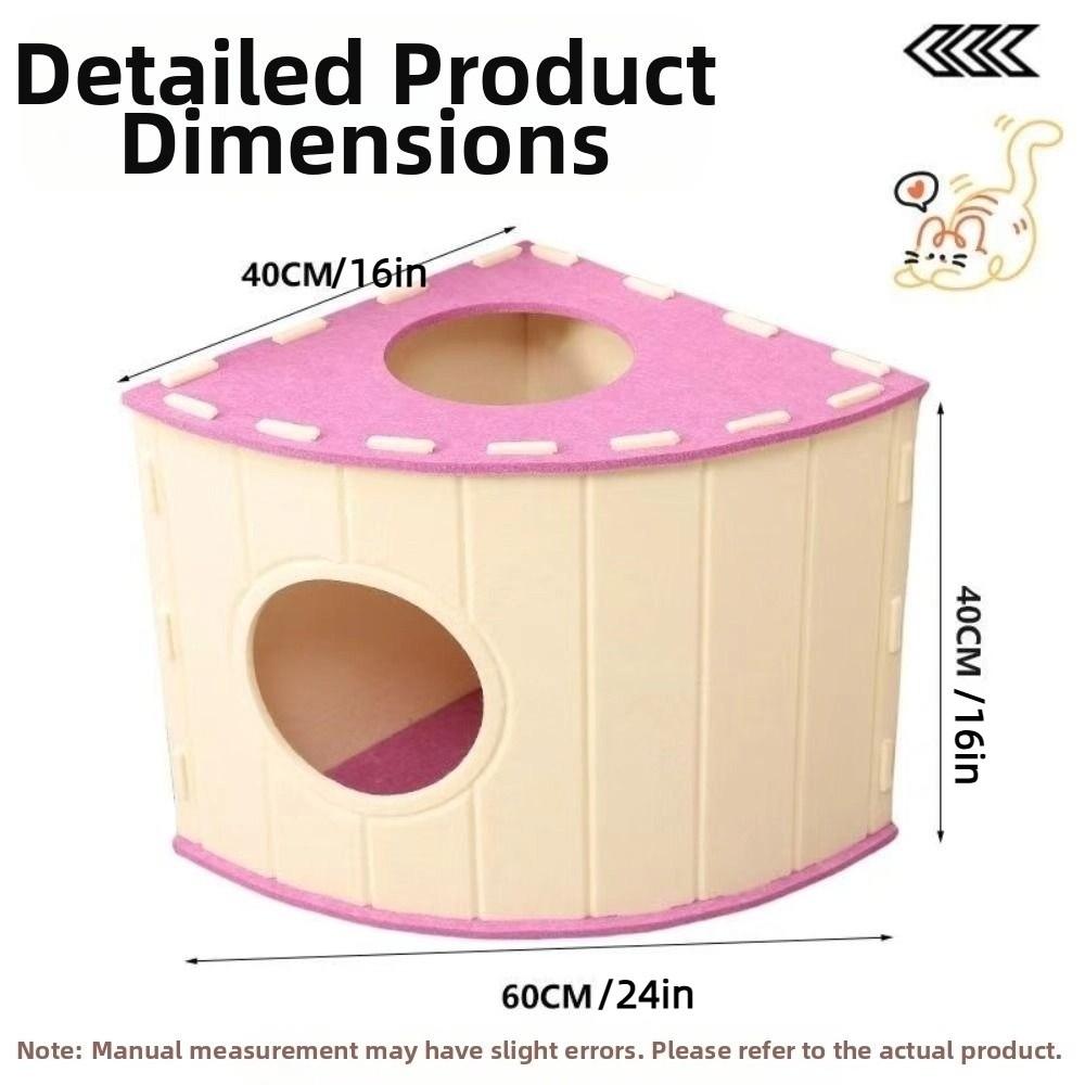 Fan-shaped Cat House Stackable Cat Castle Japanese Style Cat Scratching Board  Cat Furniture