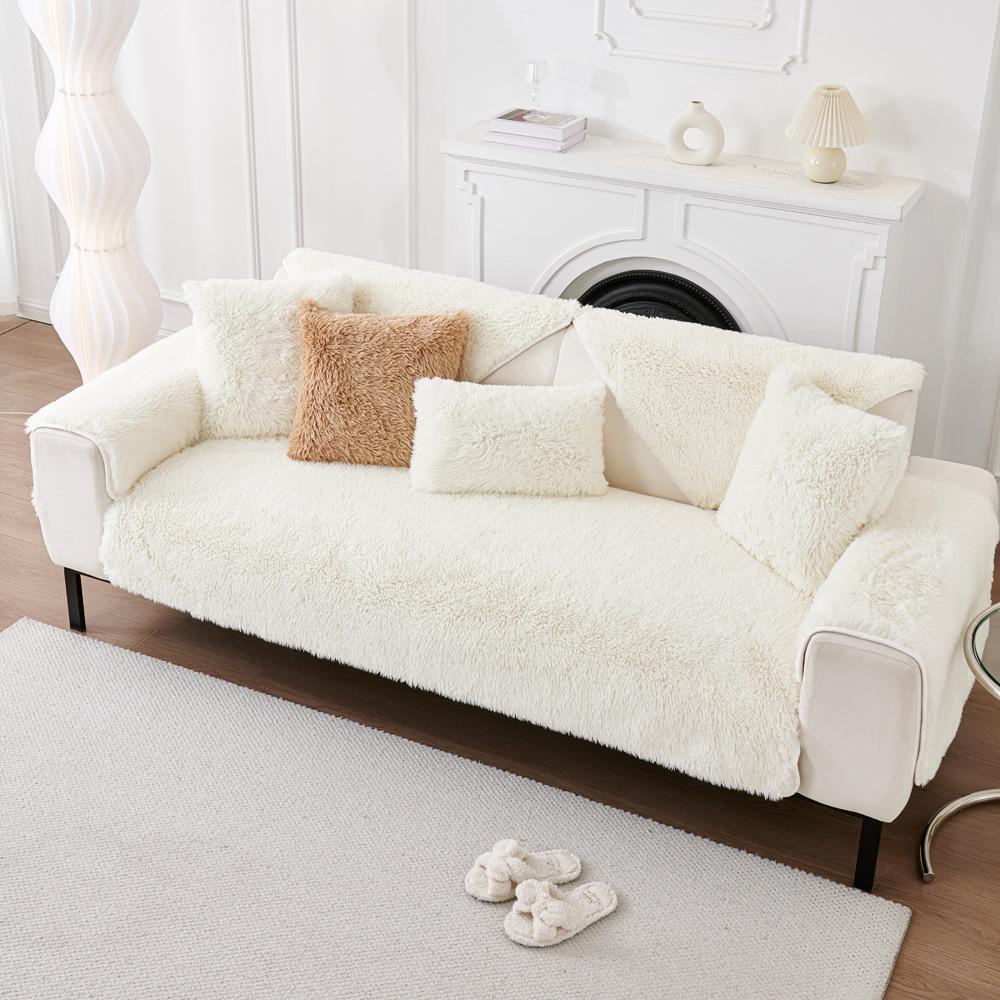 Sofa Cushion Cream Style Thickened Autumn and Winter Leather Sofa Non-Slip Special Seat Cushion Cover
