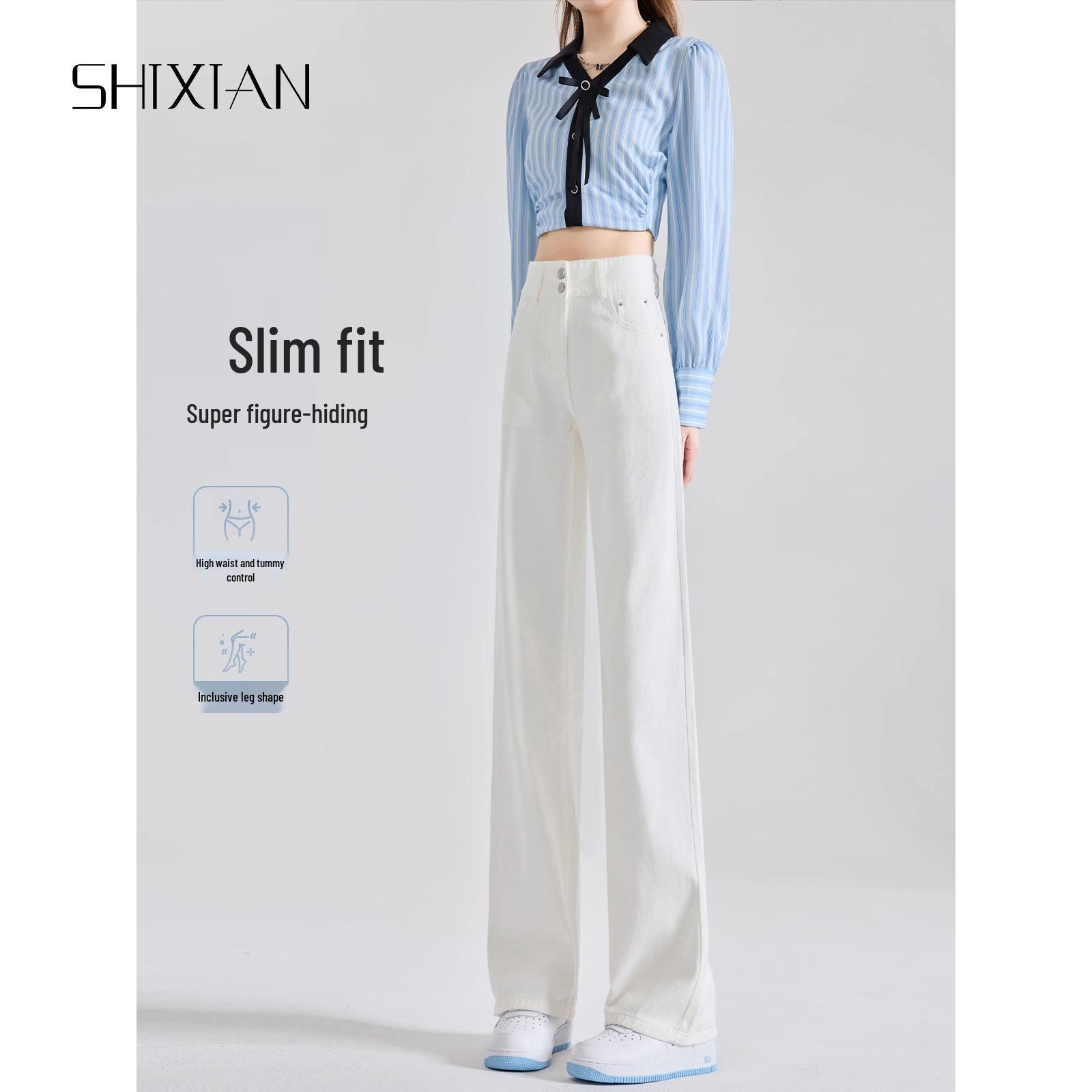 

Women s White Wide-Leg High-Waisted Jeans - Spring 2025 Collection 26 (fit for 86-95 lbs)