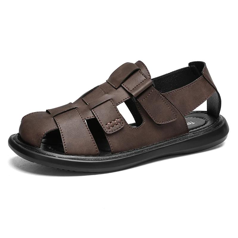 Hot Work Handmade Summer Light Fashion Men Casual Shoes Outdoor Travel Beach Men Sandals Comfortable Slippers Designer Sandals