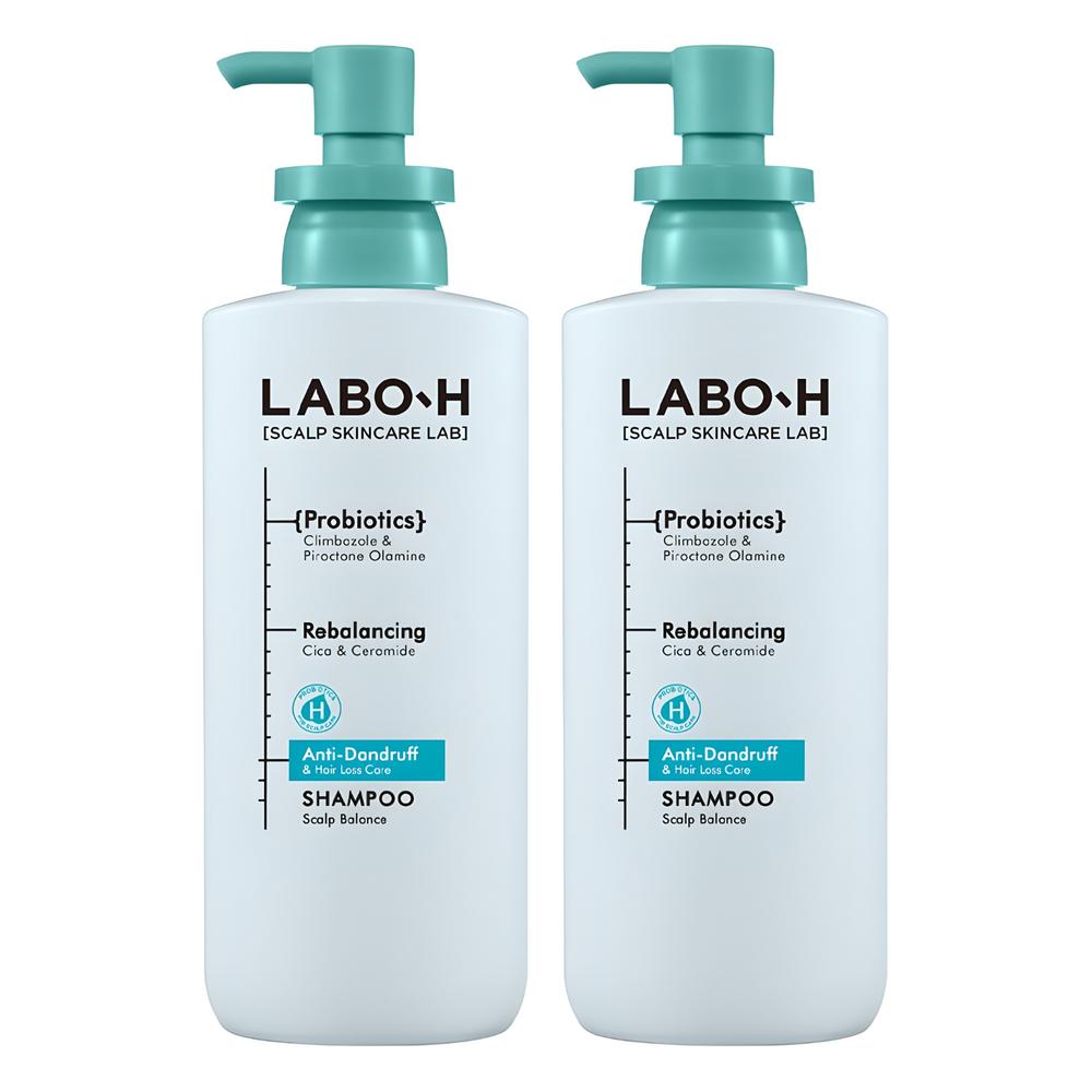 Labo-H Anti-Schuppen Klinik Funktionelles Shampoo zur Linderung von Haarausfall 400ml 2 Stück