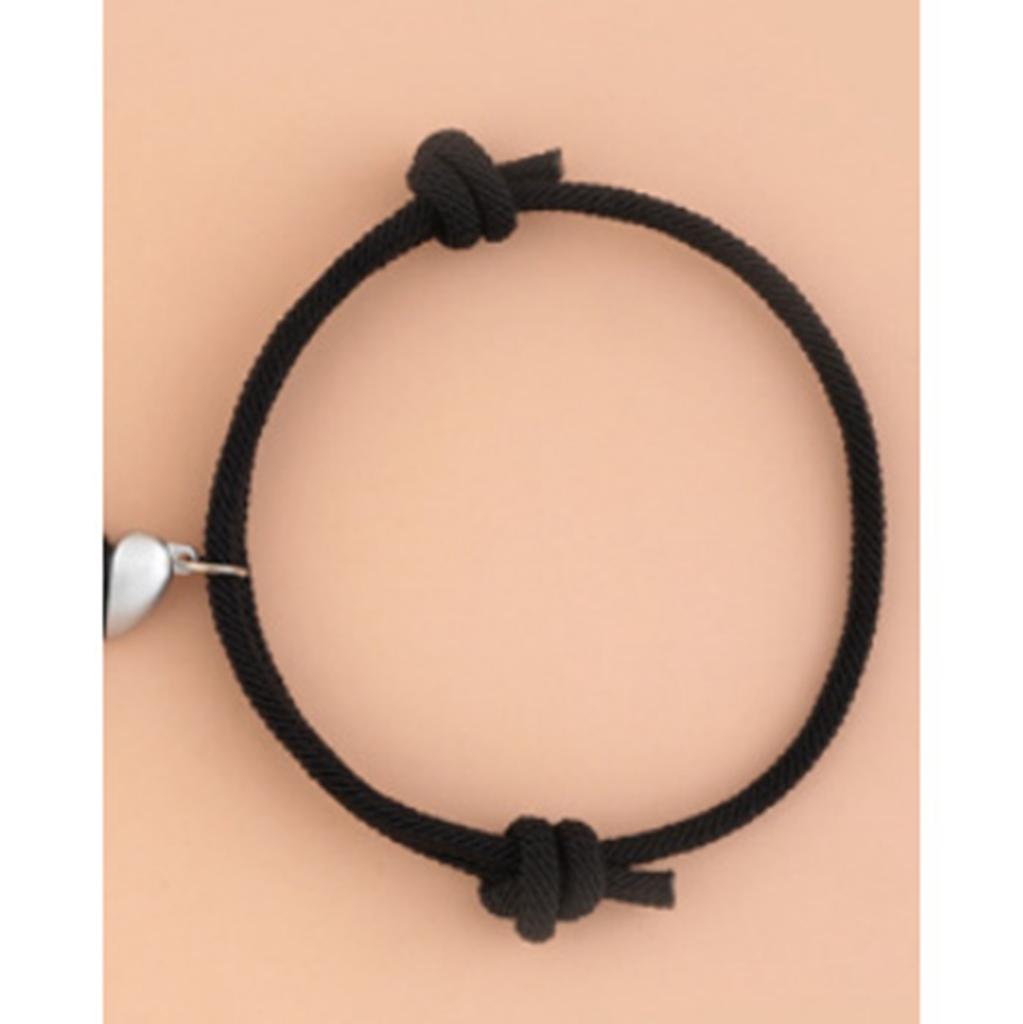 1 Pair Magnetic Couples Bracelets Adjustable Mutual Attraction Heart Shape Bell Rope Relationship Matching Bracelet