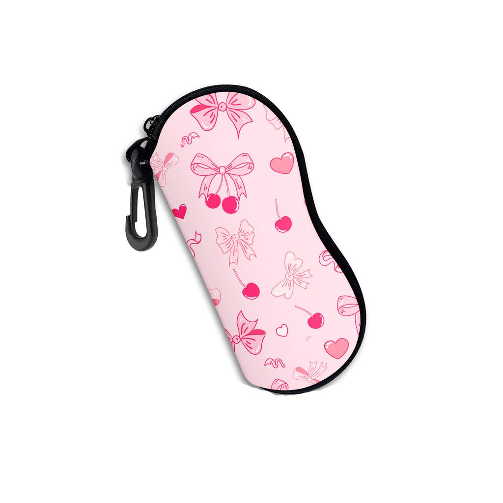 1Pcs Soft Sunglasses Case,Neoprene Zipper Glasses Pouch,Portable Eyeglasses Bag