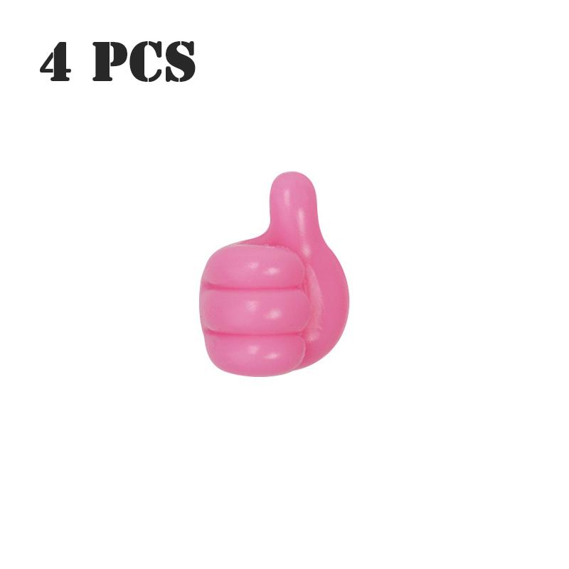 

4 шт., многофункциональный держатель-зажим, крючки для большого пальца, проволочный органайзер, настенные крючки, вешалка, прочный настенный держатель для хранения для кухни, ванной комнаты