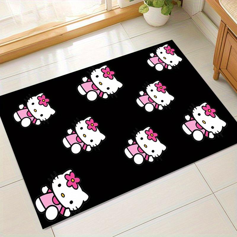 

1 шт. Розовый коврик с узором из цветов Hello Kitty - Милый домашний декор для офисов, Идея для подарка z2747 60cm by 90cm
