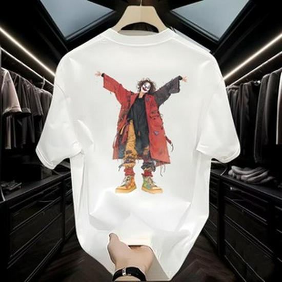 Low Battery 1% T-Shirt, Short Sleeve, Battery Full Signal Design, Pure Cotton, Couple Style, 2024 Collection, Large Size for Men