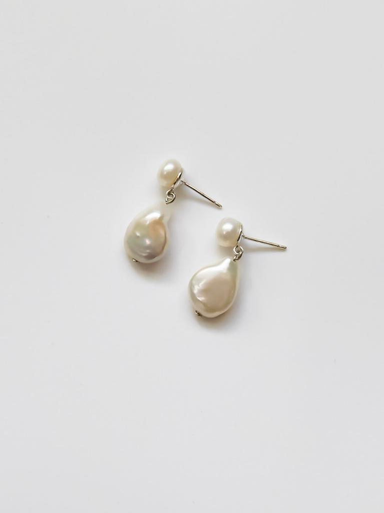 Sosoo Natural Pearl Drop Earrings