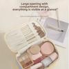 Zipper Closure Double-layer Storage Bag Soft Material Portable Cosmetic Bag Handheld Large Capacity Toilet Bag