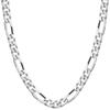 Gin No Silver 925 Figaro Long Chain Necklace for Men and Chain Only [Shinjuku Kura] Chain, Approx. 5.1mm Wide, 45-60cm (60cm), Women, Simple,