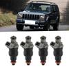 4 Stück Kraftstoffeinspritzdüsen 53030778 Auto Motorteile Passend für Jeep Cherokee Wrangler 2.5L I4