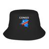 Republic Of Congo Congolese Flag Bucket Hats for Women Unisex Travel  Bob Hats for Vacation Caps