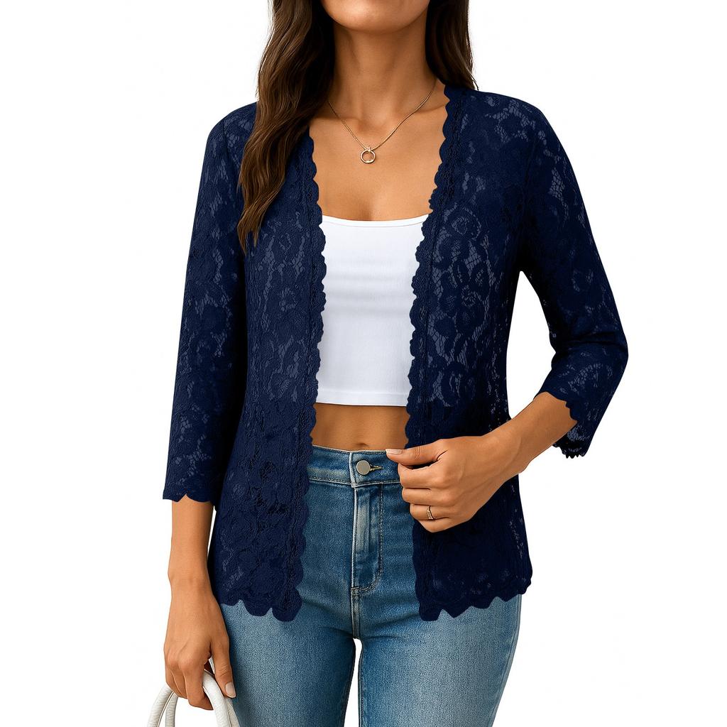 Koszule z rękawami 3/4 dla kobiet Śliczne nadruki Koszulki z nadrukami Bluzki Casual Plus Size Podstawowe topy Pulower