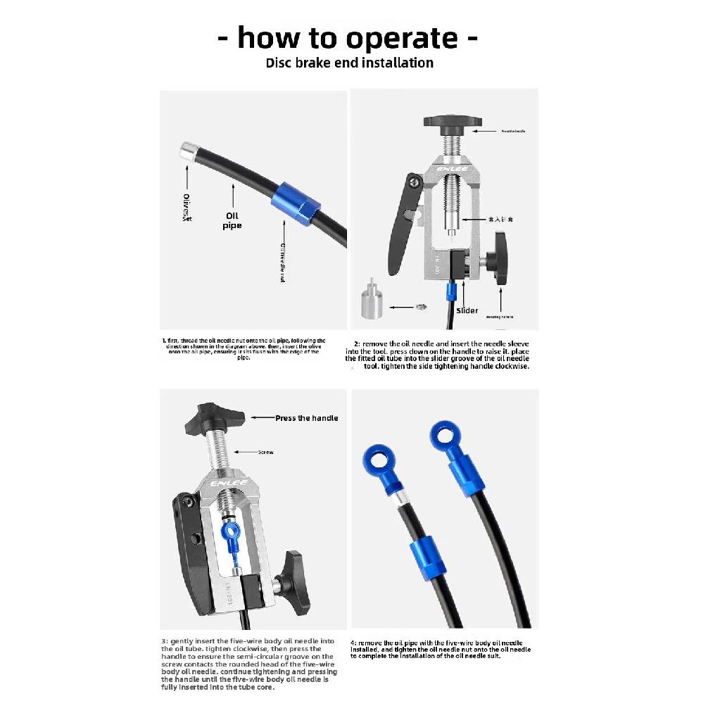 ENLEE Bicycle Five-wire Oil Needle, Hydraulic Brake Oil Disc Connector Modification Accessories for SLX/XT/XTR