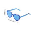 Heart-shaped Frame Fashion Rhinestone Sunglasses Outdoor Travel Party Sunglasses Sun-Protective Black Shades Glasses