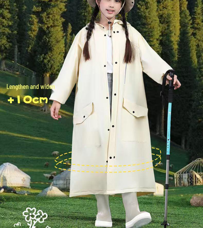 Impermeabile per Bambini con Scomparto per Zaino - Poncho a Copertura Totale per Bambini e Bambine, Ideale per la Scuola Primaria e l'Asilo.