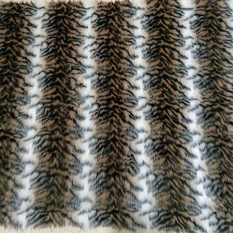 Dlouhý plyšový vzor zebra leopard tygr Zesílená teplá měkká látka z umělé kožešiny Umělá kožešina DIY šicí látka Podkladová látka