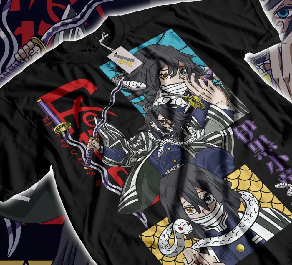 Obanai Iguro Tshirt Kimetsu No Yaiba Anime Nezuko Tanjiro Sweater Soft Tee S