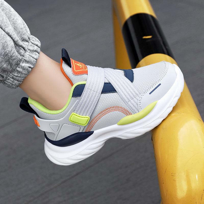 Kids' Lightweight Breathable Sneakers - Leather & Mesh for Boys & Girls