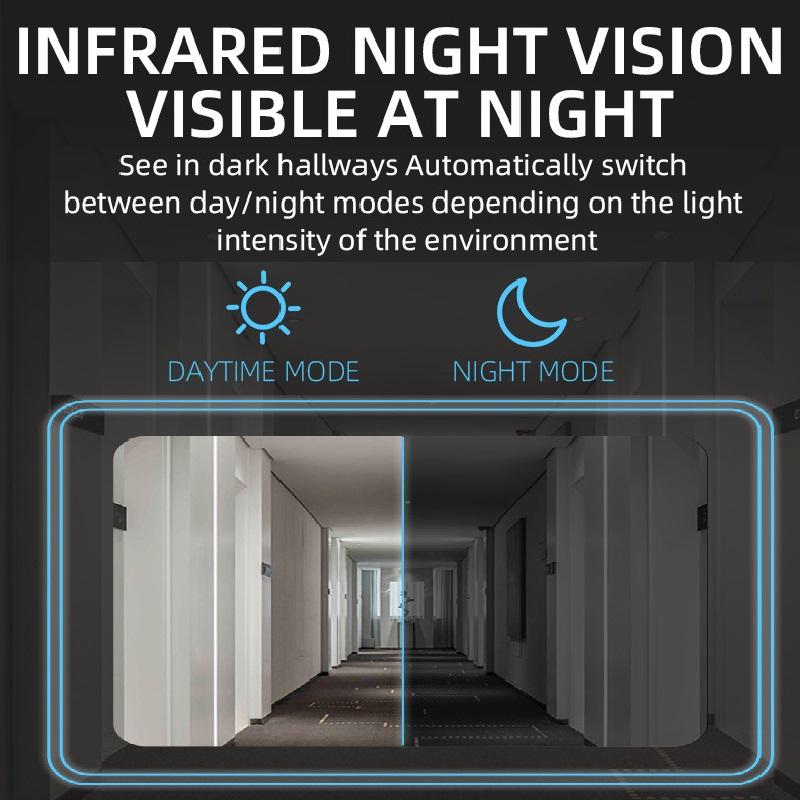 HD Wireless Video Doorbell with Optional Solar Charging Rain Cover, Ultra Long Standby, Voice Changing, Intercom Monitoring, Automatic Power Storage