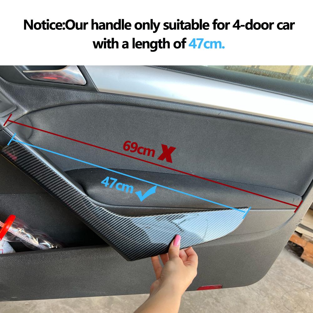 Black Car Interior Door Left Right Pull Handle Cover Trim For Volkswagen VW Golf 6 GTI MK6 2009 2010 2011 2012 2013