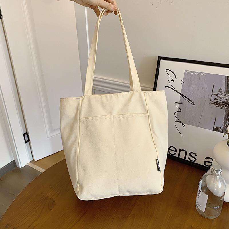 Chic Street Style Canvas Tote Bag For Women 2024 Trendy And Spacious Handbag