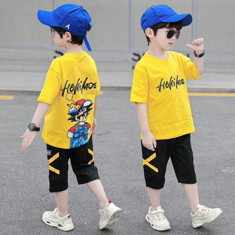 Children's Fashion 2-piece T-shirt Fashion Short Sleeve T-shirt Set Shorts