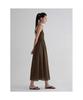 8SECONDS Lace Contrast Sleeveless Long Dress Brown