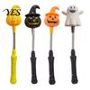 Halloween Party Decoration LED Glow Stick for Kids, Spooky Pumpkin Ghost Flashing Light Lighted Up Rod with Spring Holiday Favors