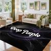 Deep Purple Design Crystal Velvet Rug Soft Decorative Mat for Bedroom Entrance