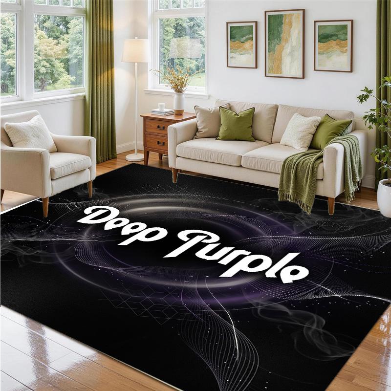 Deep Purple Design Crystal Velvet Rug Soft Decorative Mat for Bedroom Entrance