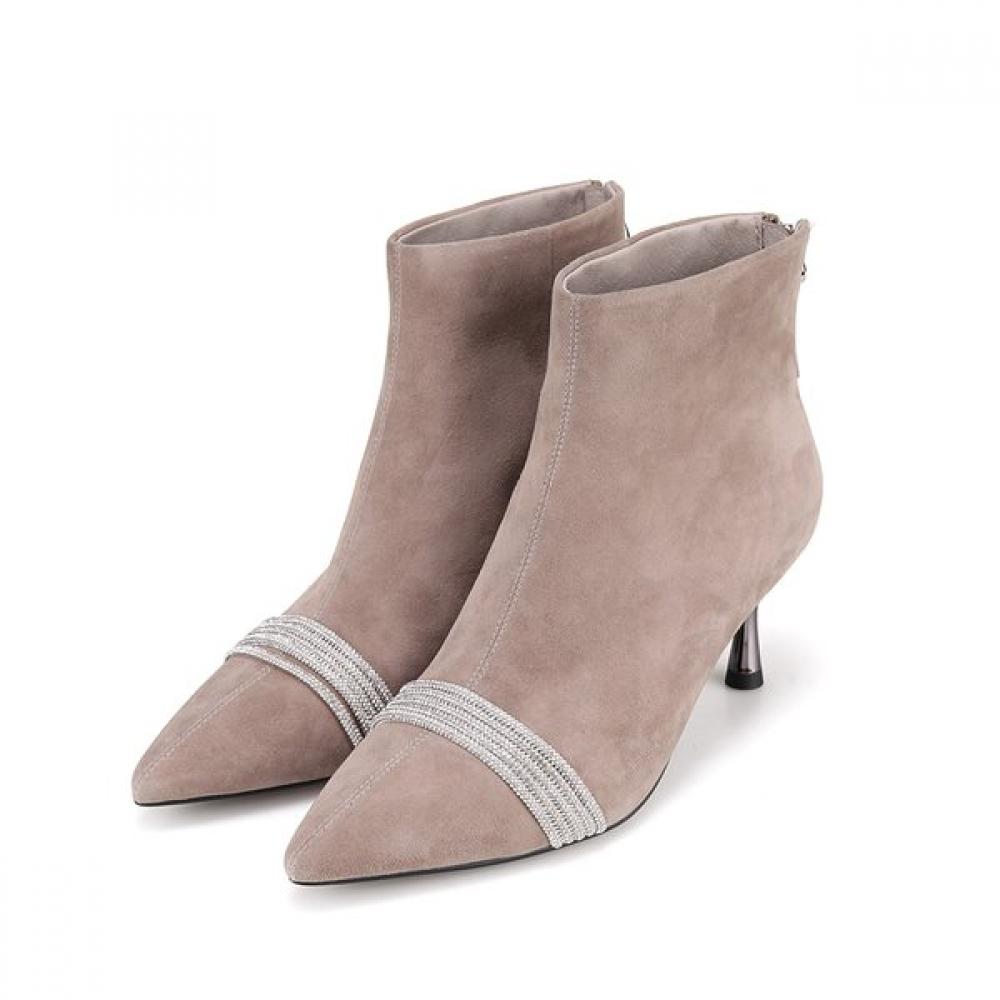 Barbara Suede Jewelry 5cm Ankle Boots Bbh866gy 250mm