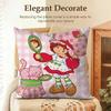 Cute SStrawberry Shortcake Cushion Cover Natural Linen Organic Fabric DoubleSided Printing Sofa Home Decor Gift Pillow Case