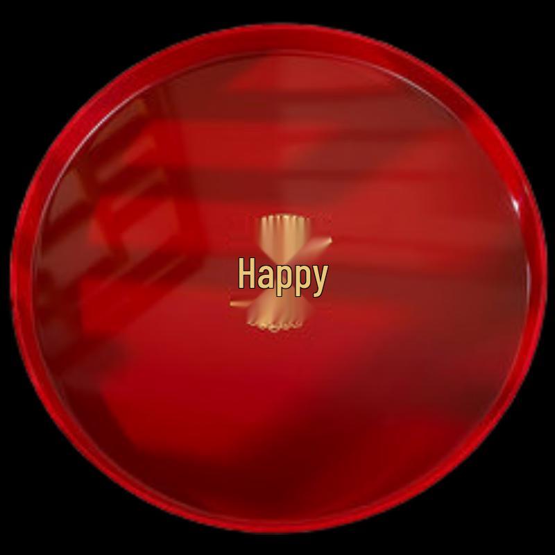 Shengbai Red Wedding Round Fruit Tray Set (4 Pcs)