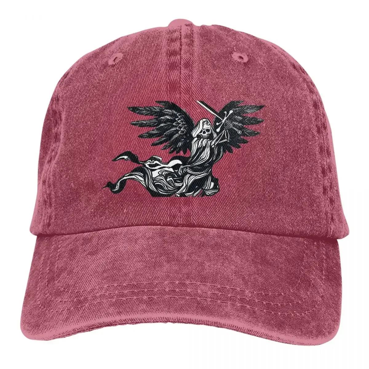 Summer Cap Sun Visor Black Angel Hip Hop Caps Black Metal Cowboy Hat Peaked Hats adjustable
