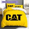 Caterpillar Inc. .  Lenjerie de pat cu model, Set cu cuvertură husă cuvertură față de pernă Cadou de casă de ziua de naștere (1 * husă de pilotă + 2 * fețe de pernă, fără miez)