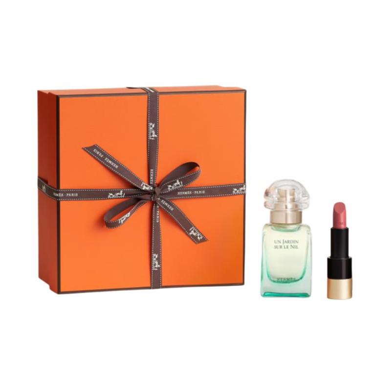 Hermes + Set Eau de Toilette EDT Fruity Fragrance 27703027 27703027-Two-piece set: Satin lipstick #21 3.5g + Nile perfume 50ml