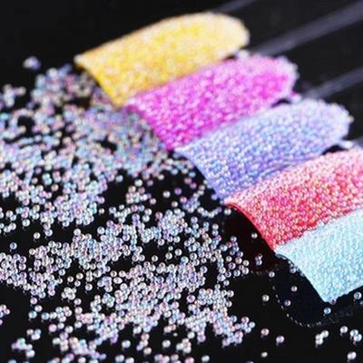Lot de 3 perles de verre colorées en forme de diamant pour nail art, décorations blanches transparentes, accessoires pour ongles