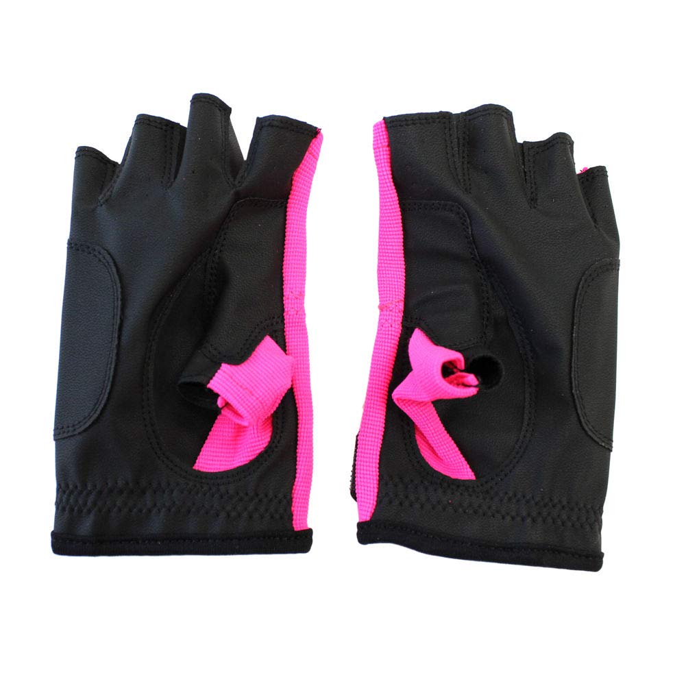 Mighty Grip Handschuhe ohne Bündchen für Pole Dance (Knallpink, M)