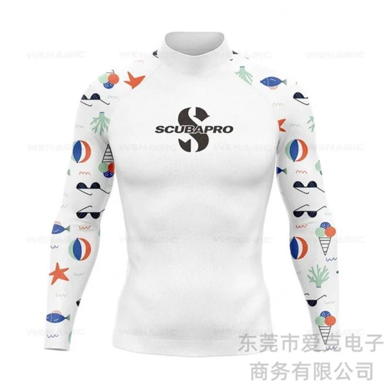 SCUBA Diving Suit Men's Split Sunscreen Long-sleeved Top Sea Swimsuit Quick-drying Rafting Surfing Snorkeling