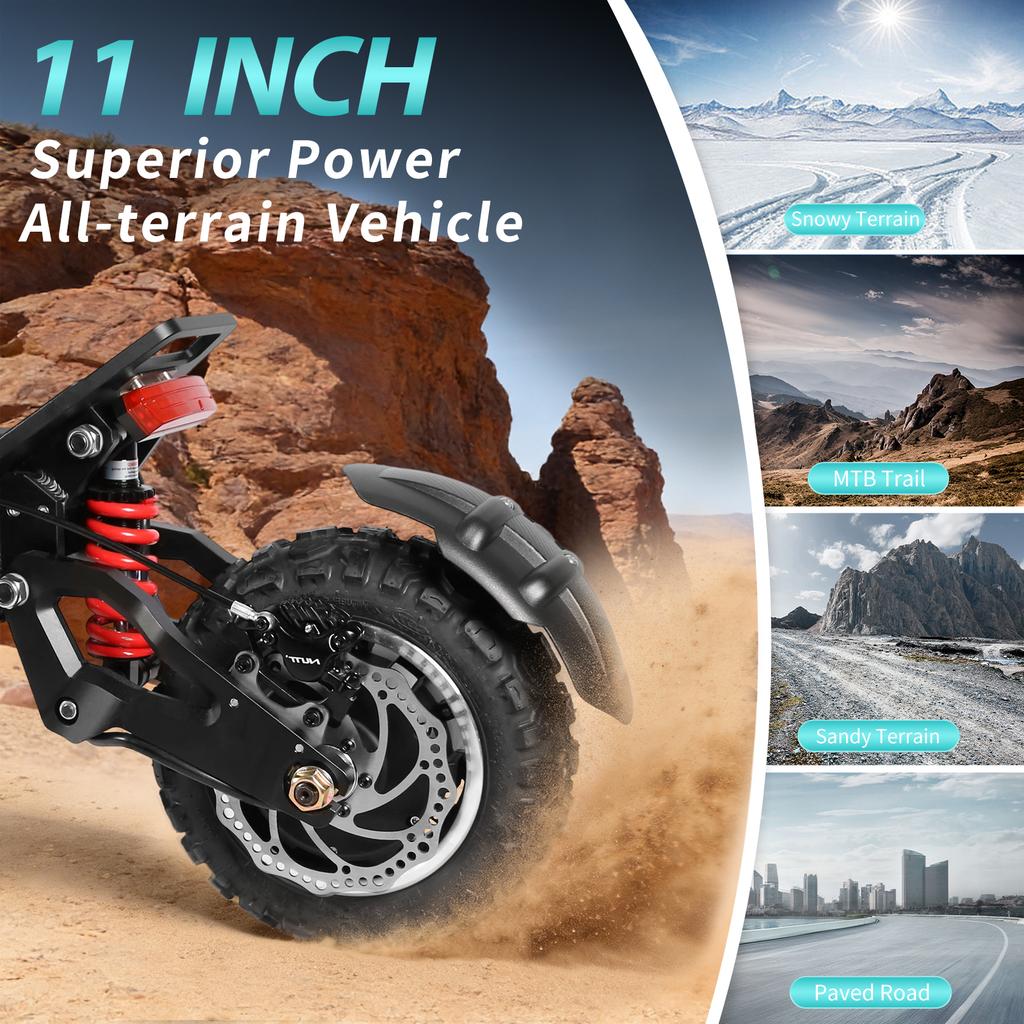 EU AMAKOU-ST500 X7 Monopattino Elettrico per Adulti 9000W Motore a Doppia Potenza Pneumatici da 13 pollici e 11 pollici Velocità 65MPH Autonomia 62 Miglia Batteria 72V 38.3Ah Pneumatico Off-road