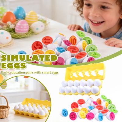 1Box 12 Easter Eggs Matching Toys For Early Childhood Education And Development.